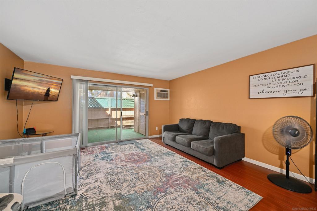 Nicely updated single-level 2-bedroom, 1 bathroom condo in San Carlos. Enter to gaze upon an open floor plan with a large slider that invites the outdoor world inside. A well-appointed kitchen provides plenty of counter and cabinet space plus stainless steel appliances. Grab your favorite beverage and relax on the private patio. In-Unit Laundry hook-ups add convenience and ease to daily living. This VA-approved community offers three swimming pools, a jacuzzi, spa, clubhouse, community laundry facilities and BBQ area. Conveniently located near parks, schools, shopping, and easy freeway access. A must see!