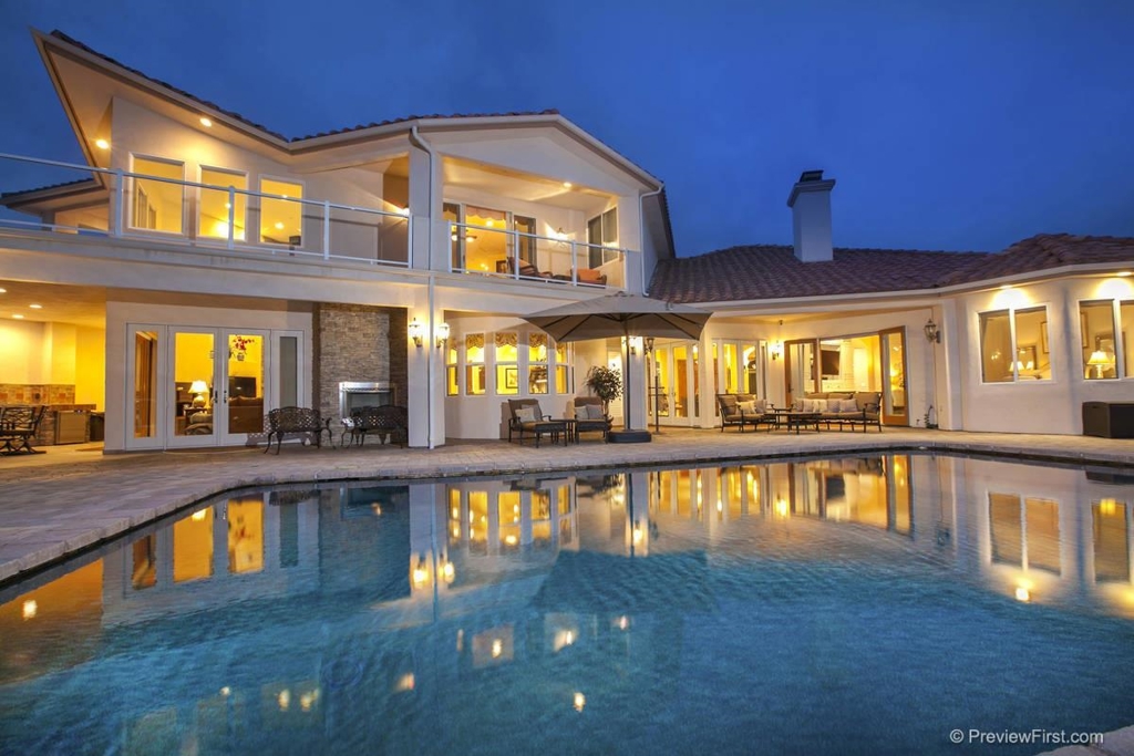 Perched high atop Stone Mtn. sits this stunning gated estate w/360 degree views of Cleveland Nat'l Forest, San Vicente Golf Course & hills of San Diego Country Estates. Approx 9 ac. surrounded by mature pines, fruit trees, drought resistant plants, pathways & hill-top rose garden, energy efficient landscape lighting and irrigation. Professionally renovated pool & deck features salt-water filtration, solar panels, & outdoor-kitchen w/stainless appliances. 2 Equestrian Centers & 24 tennis nearby. see supp. Neighborhoods: SD COUNTRY ESTTES Equipment: Fire Sprinklers,Garage Door Opener,Pool/Spa/Equipment, Range/Oven, Shed(s), Vacuum/Central Other Fees: 0 Sewer: Septic Installed Topography: LL,SSLP,