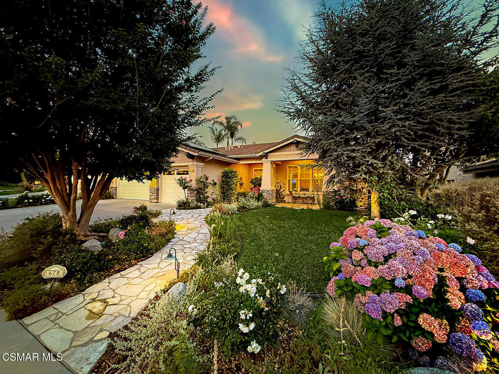 Welcome to this stunning single-story residence nestled in the heart of prestigious Dos Vientos community. This beautifully upgraded home features three spacious bedrooms plus a dedicated office-perfect for remote work or a creative studio. Step into an inviting interior with custom paint, newer appliances, and a newer HVAC system for year-round comfort. The heart of the home opens to a backyard oasis that truly captivates-with a sparkling pool, soothing jacuzzi, and breathtaking views. Enjoy outdoor living at it's finest with a built-in barbecue, refrigerator, and sink. In addition, an outdoor fireplace, built in heater, and a yard so enchanting, it feels magical. Energy-efficient living is also at your fingertips, thanks to solar panels and a newer water heater. Located just moments away from the Dos Vientos Town Center, you'll enjoy the convenience of local restaurants, a grocery store, dry cleaners, and more-all within your own neighborhood. If that wasn't enough, Award winning Sycamore Canyon school is located in the neighborhood. This is luxury California living at it's best-don't miss this opportunity to call this exceptional home yours!
