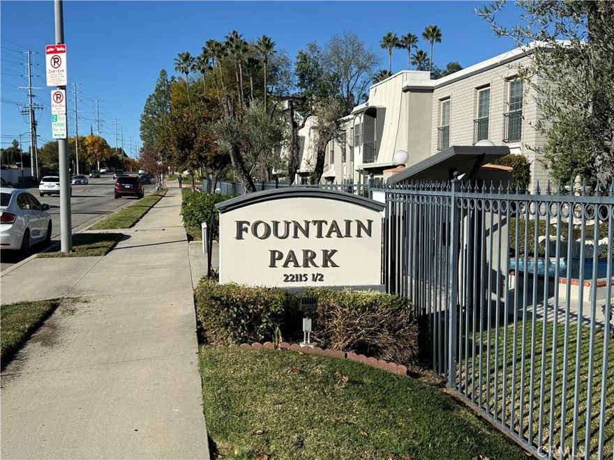 " Why rent, own for less " a desirable two bedrooms one and a half bath townhouse lowest price in the whole area, please check the comps, beautifully maintained, gated complex, enclosed private patio suitable for relaxing and BBQ parties, basketball court, play ground for kids, recreation room available for parties and ceremonies, HOA fee includes almost everything like property tax water trash sewer maintenance and so on, two adult pools and a kid's pool, covered parking spot with storage above, additional parking spots available if needed,  located in the heart of warner center close to all, restaurants, transportation, village, Costco, Topanga mall, and Ventura Blvd .