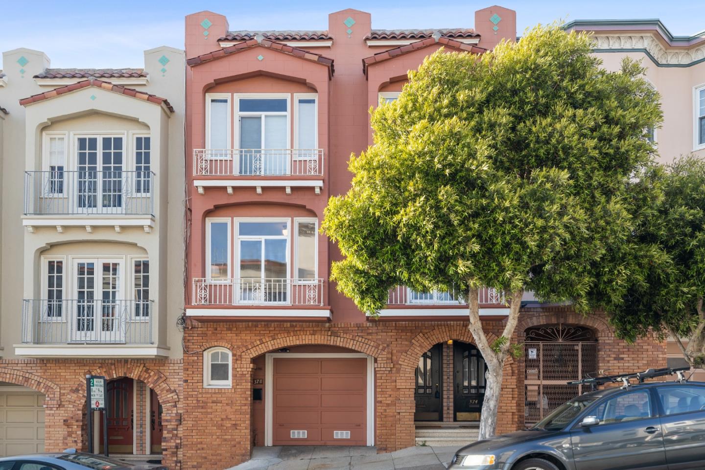 Opportunity to be amongst all the action in the most sought-after San Francisco enclave, this charmed two bedroom Marina style flat in prime North Beach centric location. Here are some of the amenities: 2 Spacious bedrooms, 2 Bathrooms, remodeled w/ high quality appointments: gourmet kitchen, stylish marble bathrooms, great lighting. Fresh paint throughout & new carpet, spectacular views from the Living and Dining Rooms. Shared roof deck with 360 panorama views: Golden Gate, Alcatraz, the wharf, Coit Tower, 1 car parking in secure garage with storage, brand new heater installed 2022, Ring Security installed, hardwood and marble tile flooring, at your fingertips is the ability to sojourn to North Beach, Fishermans Wharf, the Embarcadero and downtown and much more!