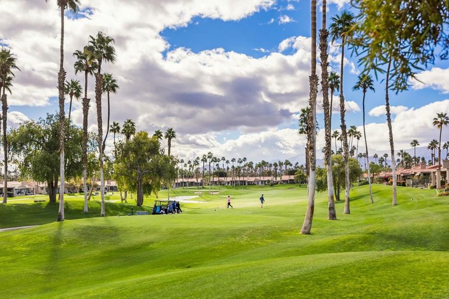 Welcome to this stunning, fully renovated 2BD/2BA condo in the highly sought-after PVCC community.Offered fully furnished and turn-key, this home showcases a contemporary, sophisticated design with a timeless color palette and elevated finishes. Enjoy a stone floor-to-ceiling fireplace, walk-in showers, clear-view shutters, granite countertops, and stainless steel appliances.Relax on the east-facing extended patio with breathtaking mountain and lake views, perfectly situated between the 3rd and 4th holes of the Challenge Course. The private courtyard offers an inviting space for cozy evenings around the fire table.This home is truly move-in ready--just bring your toothbrush, unwind, and enjoy the desert lifestyle!A must-see property--schedule your private showing today!
