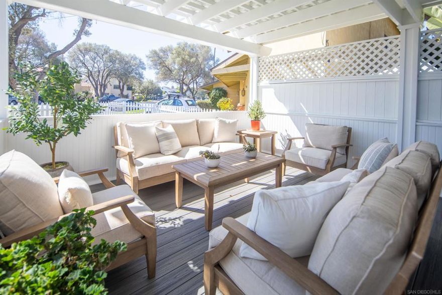 Charming remodeled Beach Cottage – Just 2 Blocks from the Ocean! Step into summer in this beautifully renovated 1929 beach cottage, perfectly located just two blocks from the sand and surf. This charming retreat blends historic character with modern comfort, featuring hardwood flooring throughout, central AC, and 3 spacious bedrooms, each with its own en suite bath, ensuring privacy and convenience for all guests.  Relax in the cozy living room, complete with a pull-out sofa, or gather around the dining table with seating for six to enjoy meals together. The warm and inviting kitchen is fully stocked, making it easy to whip up beachside snacks or gourmet dinners.  Start your mornings with coffee on the front patio, soak up the sun on the nearby beach, or take a sunset cruise on the provided bikes. In the evenings, fire up the BBQ and enjoy meals in the backyard patio area, creating the perfect setting for outdoor dining and relaxation. We’ve got everything you need for a stress-free vacation— bikes, beach chairs, an outdoor shower, and even space to park a golf cart!  Sleeping Arrangements: Bedroom 1 – King bed Bedroom 2 – Queen bed Bedroom 3 – Queen bed (Located in a separate structure just outside the kitchen door, sharing the backyard patio area with the main home.)  Whether you're looking for a relaxing getaway or an adventure-filled escape, this beachside gem is the perfect place to make summer memories!