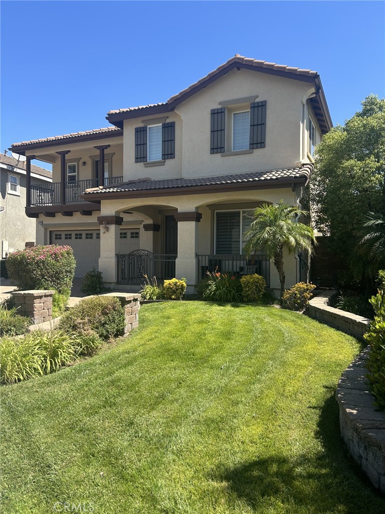 One-of-a-Kind Opportunity in Sycamore Creek! You will not want to miss this rare chance to own a beautifully upgraded home on a quiet cul-de-sac, ideally located next to scenic walking trails. One of the few homes in the community at this price point with its own private pool and spa, this property is truly a standout! Inside, no detail has been overlooked. Enjoy upgraded flooring, custom blinds throughout, and a stunning wrought iron staircase. The living area features a built-in entertainment center with surround sound, perfect for movie nights or entertaining guests. The gourmet kitchen boasts a center island, full tile backsplash, stainless steel appliances, ample counter space, and a walk-in pantry—truly a chef’s dream! A main floor bedroom with double-door entry offers flexibility as a guest room or home office. Upstairs, you'll find dual climate controls, a convenient laundry room, and a huge bonus room. The primary suite is a private retreat with its own fireplace and French doors that open to a balcony with sweeping 180-degree views. Secondary bedrooms are generously sized and offer access to the front balcony. The 3-car garage features textured flooring, built-in storage cabinets, and a whole-house vacuum system. Step into your own private backyard paradise—complete with a covered patio and ceiling fans, a BBQ island with built-in hookups, side burner, and fridge/freezer, plus an outdoor fireplace and waterfall spa for year-round relaxation. The Residents of Sycamore Creek also enjoy access to top-tier community amenities, including a sports center and aquatics center, 2 parks and highly sought after Elementary and Middle Schools. We welcome your consideration of ownership in this outstanding, One -of- A-Kind property!