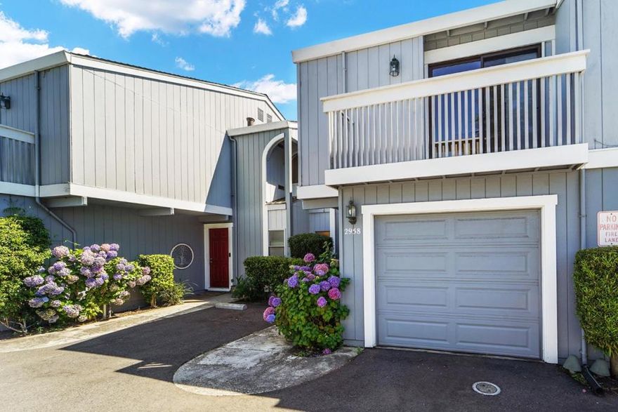 Reduced 20K! Stylish, upgraded and right where you want to be- this beautifully remodeled 2-bedroom, 2.5-bathroom townhome offers the perfect blend of comfort and convenience. This chic home features thoughtful upgrades, modern finishes and bright, open spaces. Fresh paint throughout, new carpet and durable laminate flooring combines style and function. Warm cabinetry, stainless steel appliances, and abundant storage create a chef-ready kitchen.  Located on the sunny side of the complex, it is light and bright throughout! Fabulous views overlooking the sparking pool and beautiful grounds! Private patio is perfect for sun-bathing or just relaxing, plus the community pool is just steps away. Located close to everything you love about Santa Cruz- Pleasure Point, SC Harbor, beaches, shops, trails, and dining-its ideal for those who want style and substance in a prime location. Whether you're looking for a first home, weekend getaway, or savvy investment, this townhome checks all the boxes.!  Seller will consider secondary financing to a qualified buyer!