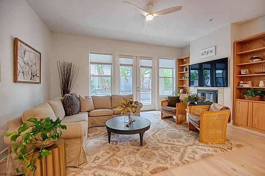 Downtown living at its best with this luxurious, high ceiling, open concept 3-bedroom, 2-bathroom condo nestled in vibrant Surf City Santa Cruz. This meticulously maintained coastal condo community has it all with a pool, spa, fitness center, elevator, secured lobby garage and bicycle parking. Once you park your car, you don't have to drive again.  Walk or bicycle to restaurants, theaters, library, shopping, Boardwalk, wharf  and the ocean. This first floor residence features a street and patio entrance and beautifully designed kitchen equipped with modern amenities, granite countertops and island sink. The home boasts elegant tile and wood flooring with a cozy fireplace adding warmth to the living space, while large windows bring in natural light.  The tranquil primary suite retreat offers double sinks, stall shower and tub, while the walk-in closet and second closet provide excellent storage. Additional highlights include radiant heating, ceiling fans, extra storage, and interior laundry. Your private patio, through sliding glass doors, opens to a walkway leading to the relaxing pool and spa. Close highway access provides an excellent commute location to San Jose or Monterey.  Live the Santa Cruz lifestyle in style and luxury at 2030 Pacific Ave.