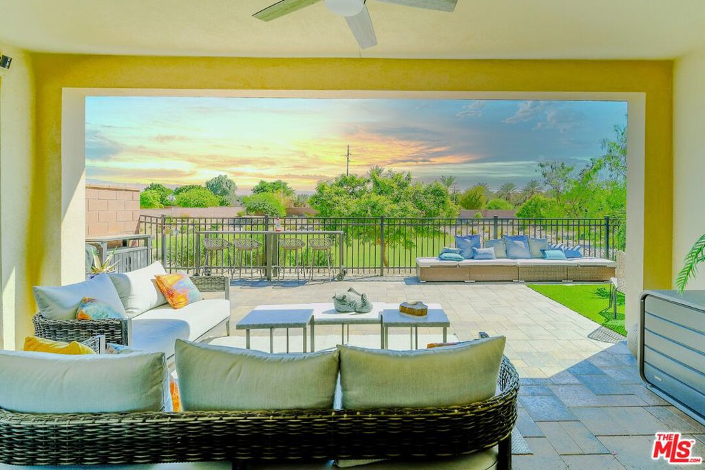 Welcome To This Exquisite Home In The Highly Desirable Trilogy At The Polo Club. This Sought-After Shea Boutique Community Is Where Resort-Style Living Meets Everyday Best Life. This Beautifully Upgraded Single-Story Residence Offers 1,678 Square Feet Of Well Crafted Designed Living Space With Two Bedrooms, Two Bathrooms, A Powder Room Bath and A Versatile Den Space-Perfect For Your Home Office, Media Room, Or Creative Studio. Inside You Will Discover A Bright And Open Floor Plan, Highlighted By High Ceilings, Tile Floors Throughout The Main Living Areas With A The Rolling Glass Wall That Blends Indoor And Outdoor Living Which Presents You To The Wonderful and Eye Opening Views. The Gourmet Kitchen To Handle Your Quaint Dinners To All Your Closest And Large Friends And Family Gatherings, Featuring Upgraded Cabinetry, Stainless Steel Appliances, Dramatic Quartz Countertops, And A Spacious Island. The Primary Suite Is A Very Relaxing Retreat With Dual Vanities, A Generous Walk-In Closet, And A Custom Designer Shower That Brings Spa-Like Luxury Home. A Second Bedroom And Full Bath Provide Comfort For Guests Or Loved Ones. Spacious Laundry Room Which Has A Desk Area That Could Be A Office Are As Well. Outside, A Professionally Landscaped, Low-Maintenance Backyard Offers A Peaceful Oasis Framed By A Paver Patio With Easterly Sky Views. Current Homeowner Has Done Many Upgrades. Enjoy Your Morning Coffee Or Evening Libation On This Private Outdoor Space That Invites Serenity And Connection With Nature. Only A Handful of Units Include This Type Of Open Space From The Patio. Its No Wonder The Builder Made This The Model Row For This Floor Plan. An Optional Polo Club Membership Is Available For Transfer (for a fee) Granting Access To A 25,000 Sq Ft Clubhouse With A Fitness Center, Resort And Lap Pools, Tennis, Pickleball, An Indoor Golf Simulator, And The Award-Winning June Hill's Table Restaurant. (No memberships required for restaurant and bar). Wonderful Walking Trails As well! This Home Is A Rare Opportunity To Enjoy A Quality, Active Lifestyle With New and Old Friends In One Of The Desert's Most Desirable Communities. Welcome To Trilogy At The Polo Club!