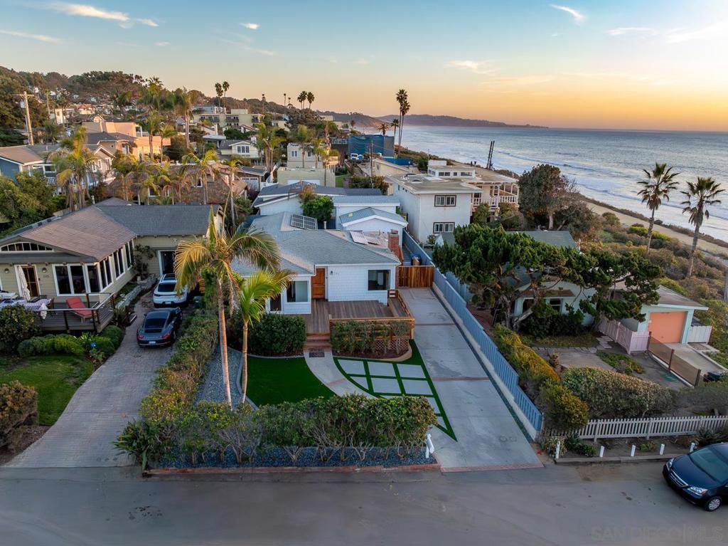 Prime location - one house off the bluff, One Level home with a full ADU with loft, very very clean and Ocean Views from most windows. Big open kitchen family room with fireplace, Outside shower, This property has been recently updated and added a brand new ADU which makes for a great guest house or an office. Tons of parking and walkable to everything! Don't forget the this is one of the Best public school districts in the state.