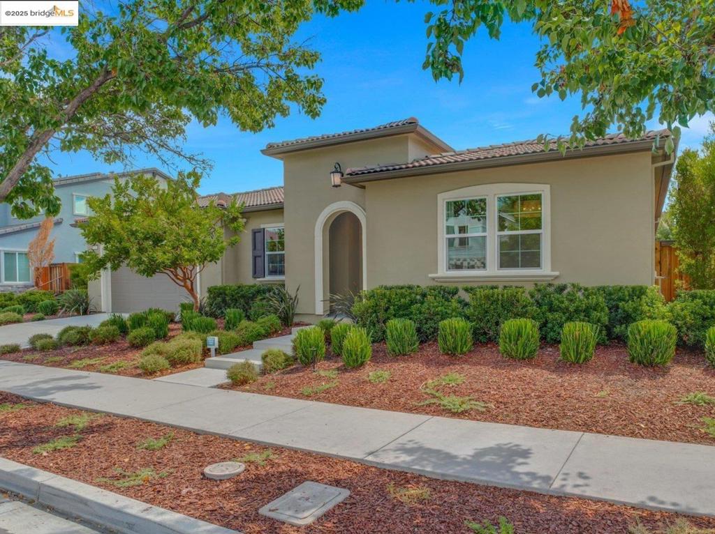 Welcome home to this highly upgraded designer showcase. You will find over $366,000 in options proudly displayed. This former model home has yet to be lived in and offers an incredible display of craftsmanship and comfort. Custom tile and wall features in the entry provide access to 3 bedrooms, which are all en-suites. The office has a smartly featured built-in workspace area. Opening into the great room you will find more custom built-ins, a stacking slider, upgraded flooring and countertops with a gorgeous waterfall finish. The designer light fixtures are notable throughout this home and add to the glowing ambiance. The primary suite is spacious and offers a generous walk-in closet, dual sink vanity, and an impressive custom tiled shower adjacent to the soaking tub. A bonus space for a home gym or creative area makes this floor plan so functional. You will find solar here as well as many energy-efficient features! A lovely landscaped yard features low-maintenance living with incredible outdoor spaces perfect for entertainment. Located in the sought-after Orchard Trail community in Brentwood with convenient access to downtown and shopping as well as Vasco Road. Call for a private tour today!