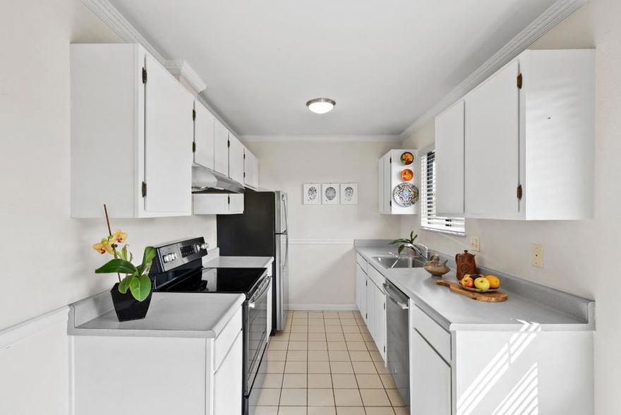 This charming 1-bed, 1-bath condo, featuring six large windows that fill the space with natural light, is located in the second floor on a gated community and offers an ideal opportunity for a first-time homebuyer. The condo is located in San Mateo and includes one covered parking space, a spacious storage room right in front of the parking spot, and its own washer and dryer inside the unit. This quiet condo has no neighbors above or below and shares only one wall with the adjacent unit. Enjoy easy access to shopping centers, restaurants, parks, and top-rated colleges, all just minutes away. With Caltrain stations nearby, commuting is a breeze. Plus, it's a short 10 minute walk to the Coyote Point Recreation Area offering an amazing view of the Bay. Also, a 15-minute walk to both Downtown San Mateo and Downtown Burlingame, offering a blend of convenience and community.
