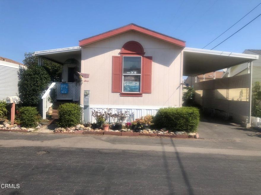 Convenient and comfortable 2 bedroom 1 bath Mobile home in the quite Senior (55+) Community of Sunny Acres, that offers several amenities, including: recreation area, pool, BBQ,  gazebo and close by guess parking. Plus this unit has Low space rent, two car-carport and fruit trees!  close to all the city's services.Schedule an appointment to see this great opportunity to own your home in one of the best climates on the California coast!