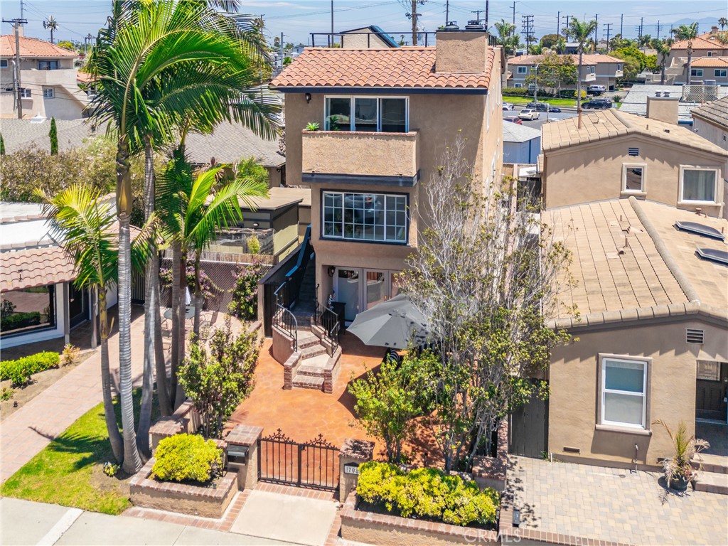 Rare Main Street Opportunity – Rooftop Retreat & Ocean Glimpses!!!
Welcome to 708 Main Street—a true standout in the heart of Huntington Beach. This iconic 3-bed, 3.5-bath home offers 2,867 sq ft of living space on a 3,010 sq ft lot, complete with a private rooftop escape on the 4th floor. Enjoy peekaboo ocean views down 7th Street, host unforgettable parade and airshow gatherings, and embrace the best of coastal living steps from downtown, the pier, shops, and restaurants.
Built for entertaining and comfort, the home features three spacious primary suites with ensuite baths and walk-in closets, four fireplaces, and a versatile first-floor bedroom currently styled as a custom office with wet bar, beverage center, and coffee station. The kitchen is a chef’s dream with all-new JennAir appliances, a commercial-grade pellet ice maker, and wine glass cabinetry. Wine enthusiasts will appreciate the 900-bottle, air-controlled wine cellar framed by a charming antique door.
The expansive second-floor deck is perfect for indoor-outdoor living, boasting a retractable pergola, wet bar, cabinetry, and outdoor TV. Additional highlights include a large front patio, multiple viewing decks, new water softener, and gated parking for up to 5 vehicles.
On the market for the first time since 1999—this is a rare opportunity to own a Main Street residence that blends coastal charm, elevated design, and premier location.