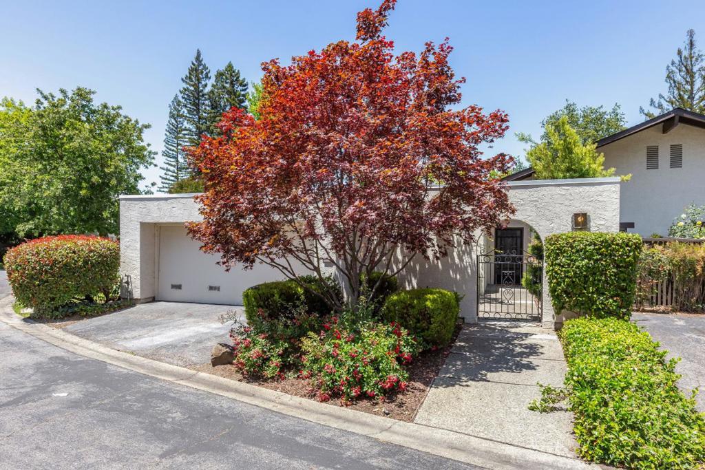 Located in a tree-lined Sharon Oaks cul de sac off Sand Hill, this serene single-level town home offers a cheery elegance, comfort, and privacy. The beautifully updated, eat-in-kitchen showcases quartz counters, abundant cabinets & new stainless steel appliances. Both master suites access their own peaceful, capacious interior patios perfect for entertaining or relaxing, while a bright, eat-in kitchen offers plenty of room for morning coffee. Each spacious suite has all-new bathrooms with double sinks, quartz counters, modern lighted, heated mirrors. Walk-in closet. New flooring throughout. AC. LED lighting. Indoor washer dryer. Large attached 2-car garage. Roof and HVAC installed just last year. The community has lush greenery, a clubhouse and two pools, perfect for weekend lounging or social get-togethers. HOA fee includes internet, exterior painting, fencing, garbage, water, roof, insurance (common area, earthquake & hazard), management fee & pools. Walk to Sharon Heights Shopping Center, Safeway, Starbucks, restaurants & amenities. Moments to Stanford University, Stanford medical facilities & shopping ctr. Easy access to 280. Close to Palo Alto & Menlo Park downtowns, Meta, SRI. Top-rated 10/10 Las Lomitas schools and 9/10 Menlo-Atherton HS (based on test scores).
