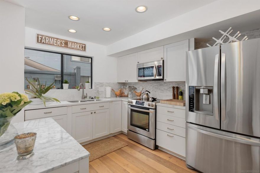 Beautiful, fully furnished townhome available NOW for $6,000/month! Available for 6 -12 months. This renovated  home has an open kitchen/dining/family room with cozy wood burning fireplace with gas starter. There are brand new appliances, wood floors, marble bathrooms/countertops, copper piping, Toto toilets, shutters, A/C, and a private patio with BBQ. There is an attached 2-car garage with washer & dryer plus 2 parking passes for guests. Located in the safe, quiet, & private neighborhood of Spindrift with community pool and hot tub. Rent includes: internet, Apple TV, weekly house cleaning, water, trash. Close freeway access, 2 miles to Del Mar beach, walking distance to the Del Mar racetrack, pathways to Flower Hill Promenade which includes Whole Foods, Starbucks, yoga, shopping, restaurants, beauty & fitness! 10 minutes away to world class spas, golfing & hotels in Rancho Santa Fe! Accessible travel options, located 29 minutes from San Diego International Airport (south) or McClellan-Palomar Airport (north) and 9 minutes to Pacific Surfliner Train Station in Solana Beach!