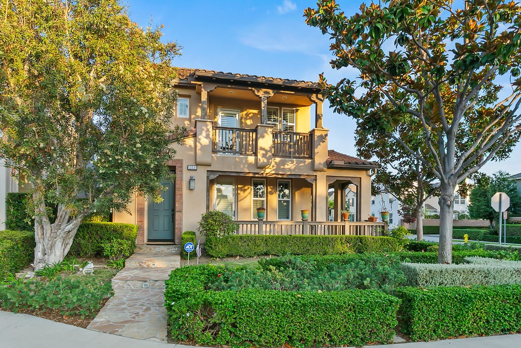 Rarely on the market, this Plan 1 Veranda home, built by William Lyon Builders in 2007 is now available for lease. With 1977 square feet of living space in a well designed floor plan offering a single family designed home with multiple outdoor venues to enjoy. Located on a corner lot and down the street from the community clubhouse with pool, spa, playground, this location is ideal! This home was upgraded from the builder with richly stained wood cabinetry and granite counters in the kitchen, beautiful tile floors downstairs, wood floors on the stairs and hallway and upgraded carpet in the bedrooms. Move right in and enjoy all the amenities of living in this resort styled community including 4 parks, clubhouse with pool, spa, kiddie pool, exercise room and amazing community events throughout the year. To live the Columbus Square lifestyle is to love it! You are a short walk to the Village of Tustin Legacy Shopping Center that hosts Stater Bros Grocery Store, Toast, Dunkin Donuts, Burger Boss, Chipotle as well as Hoag, Lindora, Rowe House, Club Pilates and more! A short walk to Veteran's Sport's Park and zoned for the Legacy Academy Middle and High School as well as Heritage Elementary, all STEM and TIDE schools. Life is good in the neighborhood, don't miss out!