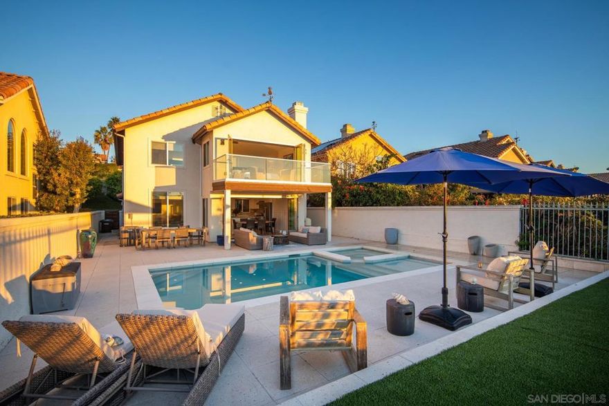 From the moment natural light pours into the entry, the home feels bright and welcoming, creating a beautifully uplifting atmosphere throughout. The upper level features a primary suite with sweeping ocean views that frame sunrise and sunset as daily coastal backdrops.  This renovated residence is located inside a gated coastal community with exceptional access to many of Dana Point’s most iconic destinations. The neighborhood offers convenient proximity to the Waldorf Astoria Monarch Beach Resort, known for its dining, spa amenities, and oceanfront pathways. A private community trail leads directly to Salt Creek Beach, providing a scenic route with ocean breezes and panoramic viewpoints.  Monarch Beach Golf Links, one of Orange County’s premier ocean-view courses, is also nearby. Inside, the home features a refreshed design, an open layout, and multiple vantage points that highlight the captivating coastal scenery.  The private backyard is designed for relaxation, featuring a pool, spa, and lush landscape elements that enhance the outdoor environment.  Located near Dana Point Harbor, scenic trails, dining, and major coastal attractions, this property blends modern upgrades with natural light and expansive ocean views in a highly desirable coastal setting.