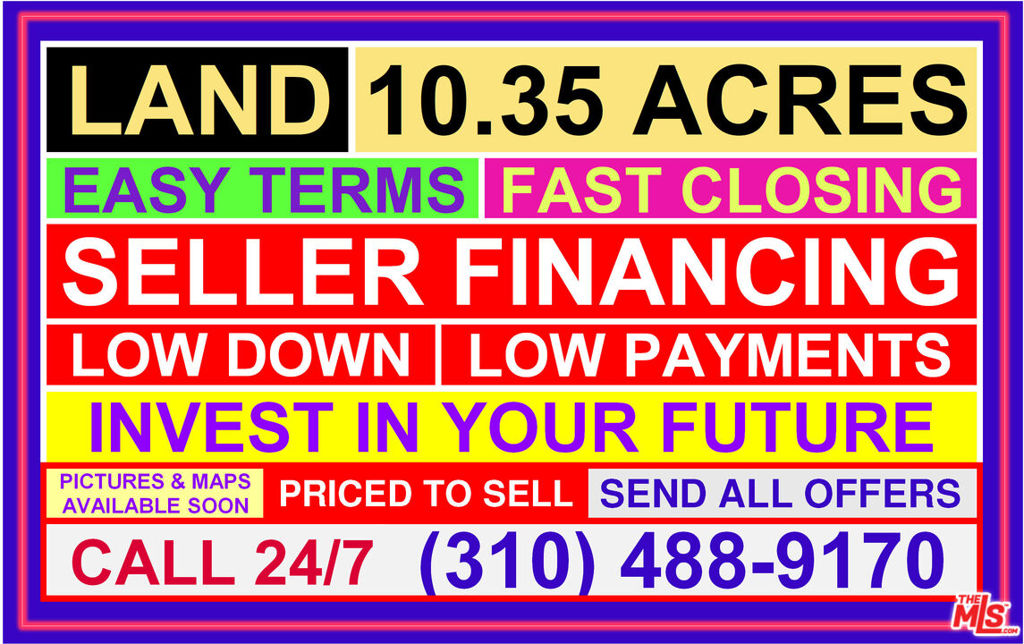 +10 ACRES EAST ROSEWOOD BLVD - Nice Acreage. You Can Do A Lot With This Parcel. On Rosewood Boulevard, West of Hwy 395 (CA-395) in Mojave. The New Owners Could Subdivide This Parcel Into 4 Lots. Zone: A-1 MH Estate 2.5 Acres, Mobile Home Combining Land with T Zoning. Size: 10.35 Acres, 670 x 670, Varied, APN 232-230-55, GPS coordinates 35.084180,-117.640670.