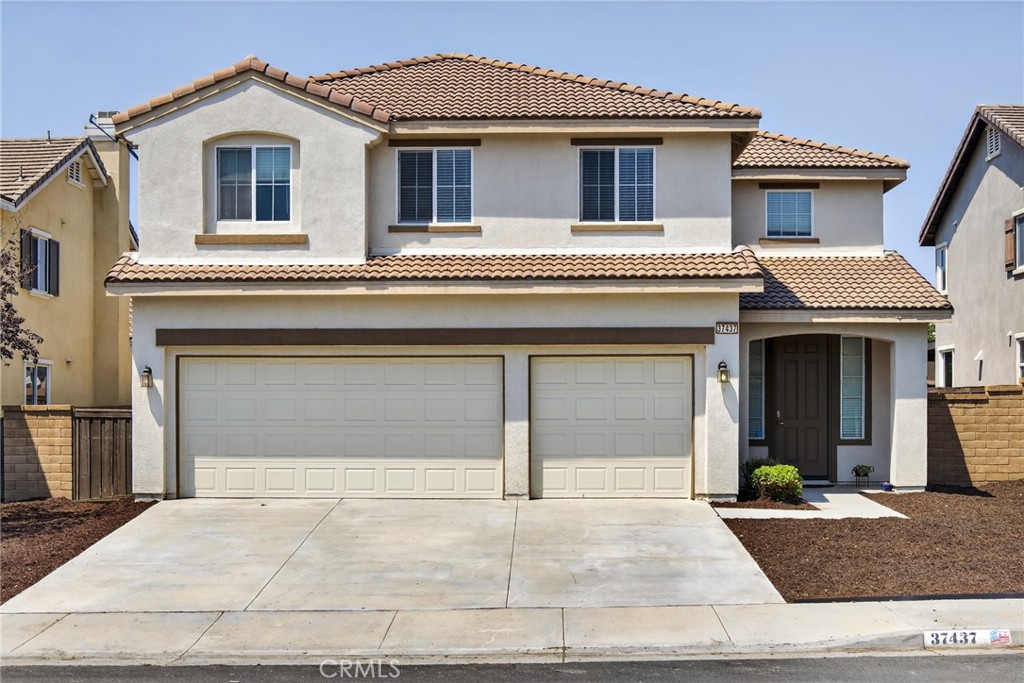 Beautiful and spacious executive home in the highly sought-after Northstar Ranch community of Murrieta, move-in ready and freshly painted inside. The open floor plan features a formal living and dining area, ceramic tile flooring throughout the main level, and a great room kitchen with a center island, granite counters, and French doors leading to the backyard. The carpet, upgraded with pet padding, was replaced just five years ago. A convenient downstairs bath offers a walk-in shower. Upstairs includes a large loft/bonus room, a luxurious primary suite with a jetted tub, separate shower, and dual walk-in closets, plus three additional bedrooms and a full bath. The home is equipped with solar, a water softener system with reverse osmosis, and an ADT security system. Two new garage door openers were installed approximately two years ago. Close to schools, shopping, dining, and with easy freeway access.
