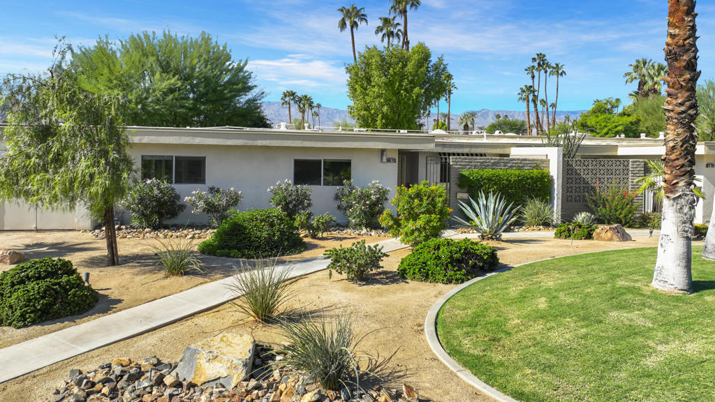 Fantastic Buy with 'PANORAMIC MOUNTAIN VIEWS' and 'DESIRABLE SOUTH - FACING' This is a Prime Location in Indian Wells; A Thoughtfully RENOVATED home, rich in design, offering Bright, Peaceful, and Enchanting Style!! Beautifully appointed on a corner location, upon entry, you will instantly see the GREAT detail and STYLE in upgrades throughout, including Upscale Led Lighting, New designer grass and woven wall coverings, New Hunter Douglas remote activated blinds, and designer textures and tiles showcasing the BEAUTY of the home! The Kitchen, offers an open concept, making entertaining seamlessly easy and Fun! From the great room step out onto your patio, basking in the serenity of the open greenbelts with those Gorgeous Mountain Views, complete with a retractable awning! Both bathrooms offer style with grand upscale tile and sophisticated fixtures. And don't forget the golf cart garage, New Tankless Water heater, the List goes on! This is a MUST-see in person! Casa Dorado! Close to El Paseo, Great places for Dining, Tennis, Pickleball, 6 Pools, 2 Tennis Courts, 4 Hole Golf and more!
