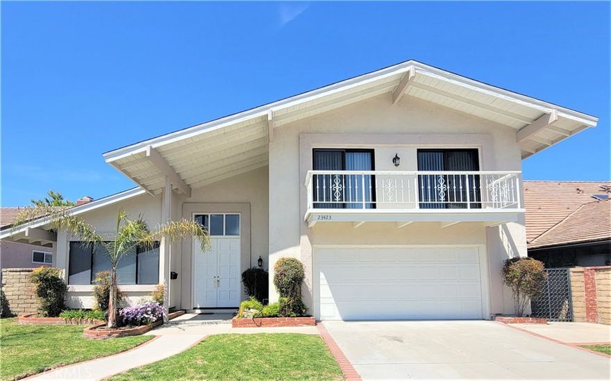 Welcome to this beautiful, spacious home located in the Old Orchard community of Valencia. This two-story home boasts a formal living room, a formal dining room, a separate family room off the open kitchen, along with 4 upstairs bedrooms (one is being used as an office), and 2.5 bathrooms. The primary bedroom has a large ensuite bathroom and a custom-built walk-in closet. Cool down during the warm summer days in the backyard swimming pool or wind down with your favorite drink in the spa. The yard is the perfect entertainer's delight! This wonderful house is located on a cul-de-sac and is close to shopping, schools and restaurants! Sorry, but refrigerator, washer and dryer are not included, but pool maintenance and gardening are! Available for an early February 2026 move-in.