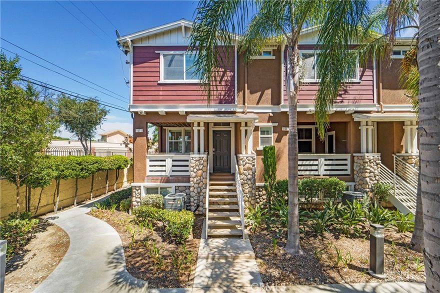 GATED COMMUNITY---Beautiful three-story end-unit townhouse with only one shared wall! This 3-bed, 3-bath home offers exceptional privacy and premium upgrades, including a state-of-the-art electronic toilet, elegant shutters, and luxury flooring. The bathrooms feature high-end electronic mirrors, manual lighting options, and additional modern touches. The designer kitchen showcases a stylish island, contemporary cabinetry, and built-in conveniences with modern appliances—including a microwave oven. Comfort continues into the living spaces, enhanced with ceiling fans in both the living room and primary bedroom.
A two-car garage with direct access to a lower-level room—perfect for an office or den—offers added versatility. Located within a gated community, residents enjoy resort-style amenities such as a pool and spa, playground, and dog park. Local shopping and businesses are within walking distance, and with convenient access to the 10 freeway, you’re centrally located to everything.