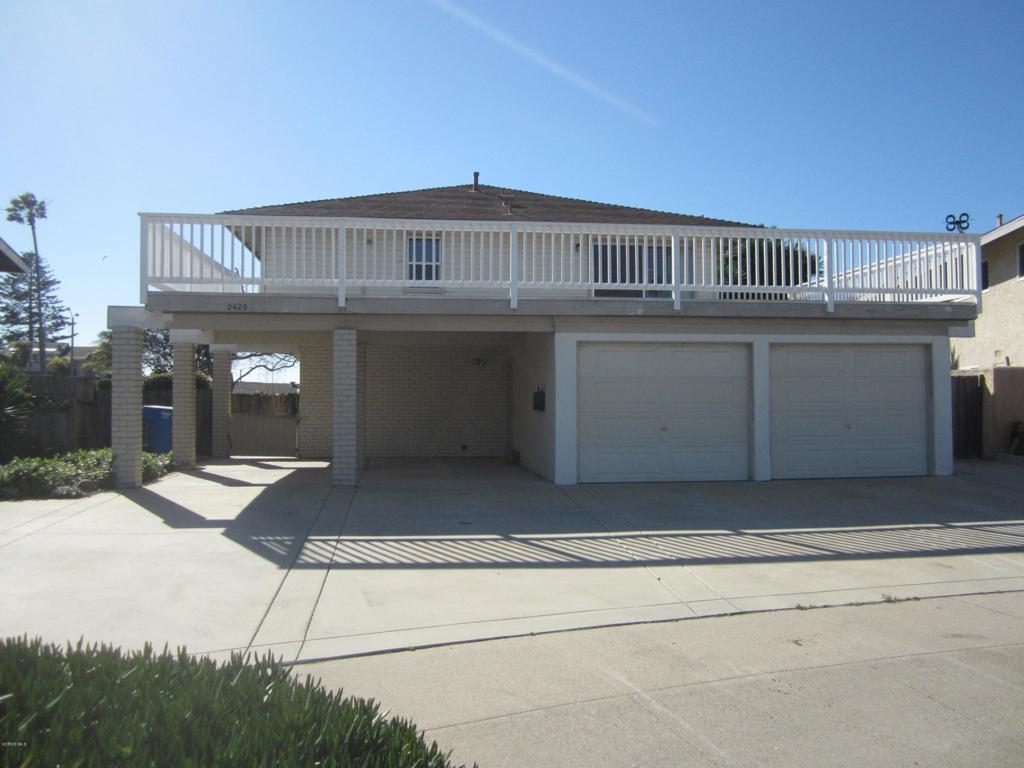 Excellent Ventura location in a friendly neighborhood. This nicely maintained two story duplex is conveniently located a short distance to the beach, Vons, Starbucks, Chase bank and much more. It's at a great commuter location with convenient access to the 101 freeway.This home offers 2 large bedrooms, 1 full bathroom, 1/2 bathroom and approximately 1,100 square feet of living space. The kitchen offers a gas range, dishwasher and lots of cabinet space. Sorry, a refrigerator is not included. The first floor has wood laminate flooring and carpet is on the staircase and both bedrooms, which are upstairs. Two outdoor spaces allow for either gardening and BBQing.**Unit available is back unit**Other notable features include: Water utility is paid by homeowner Shared washer and dryer are provided in the garage One car garage included Private balcony off the bedroom Private back yard