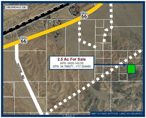 Photo of 0 2.5 Ac Near Hodge Rd, Barstow, CA 92311 (MLS # HD22140275)