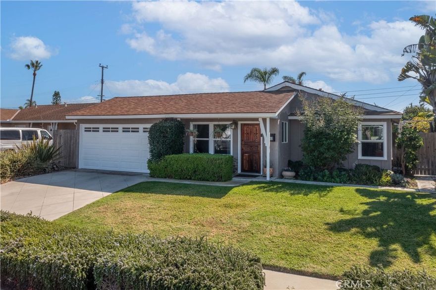 Welcome to this beautifully updated Huntington Beach charmer! Located in a quiet, desirable neighborhood, this home offers the perfect blend of modern comfort and coastal style.



Step inside to find gleaming hardwood floors throughout and a stunning remodeled kitchen featuring a large center island, updated cabinetry, and plenty of counter space — perfect for cooking and entertaining. The inviting open-concept layout flows seamlessly into the living and dining areas, creating a warm and welcoming space for family and friends. 



Enjoy the custom Dutch front door, dual pane windows with custom shades and fantastic curb appeal, giving this home that classic Southern California charm. Outside, the entertainer’s backyard features a spacious private patio, a tranquil koi pond, and a separate fenced area ideal for pets or play. There’s also a storage shed for all your tools and outdoor gear.



The 2-car garage includes laundry hookups and plenty of storage space. Conveniently located near schools, shopping, dining, and just minutes from the beach, this home truly has it all!