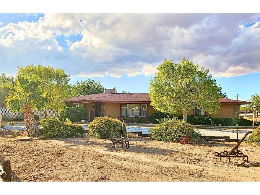 Ranch style, Timeless, home in growing Apple Valley, CA. This Corner lot home, is built to last. Inside enjoy vaulted ceiling and large fireplace. Step out back to shaded patio great space for BBQs and family gatherings. Located near shopping, schools, and commuter routes, this home delivers the best of Apple Valley living: wide-open skies, community charm, and everyday convenience. Schedule your private showing soon.