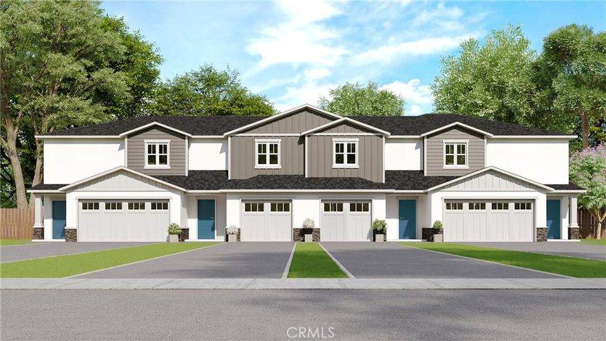 The Sierra, our 1358 Sq.ft. Townhome featuring 3 bedrooms and 2.5 baths with an open concept design. No HOA. 
 Photos are renderings of a model.