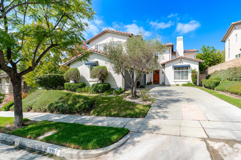 Cherished and thoughtfully cared for by its original owners since 1998, this elegant La Vina home is a testament to quality construction and thoughtful design, coupled with the breathtaking mountain views and serenity that are the hallmarks of beautiful Altadena and the La Vina community. The gentle curve of the entry staircase with vaulted ceilings welcomes one into a formal living room and dining room, through a butler's pantry, opening into the expansive kitchen, breakfast area and family room. One of the best spots in the home is sitting at the kitchen table watching the queen and king palms swaying and framing the mountain view. Conveniently located to the living spaces, both inside and out, is a powder room and a perfect first-floor guest bedroom with en suite bathroom. Upstairs are four more bedrooms, two of which are larger suites (one currently used as the primary suite, the other as a media room) and the other two bedrooms sharing a Jack and Jill bathroom. Direct access to the spacious 3-car garage is provided through an individual first-floor laundry room. Although this scenic gated community with its playground, pool, and walking paths are in the process of rebuilding portions affected by the Eaton Fire, the steady progress continues in La Vina's commitment to full recovery.
