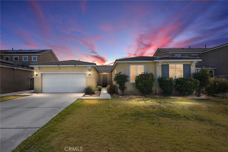 Welcome to this beautiful single-story home offering 4 spacious bedrooms and 2 full baths across nearly 2,000 square feet of living space. Located in a desirable southwest Bakersfield neighborhood, this residence features an inviting open-concept floor plan with a bright, airy great room that flows seamlessly into the kitchen and dining area—perfect for entertaining or family gatherings. The kitchen boasts ample counter space, a large center island, and modern cabinetry.
Retreat to the primary suite, complete with a private bath and generous walk-in closet. The additional bedrooms provide flexibility for guests, a home office, or hobbies. Outside, enjoy a large, low-maintenance backyard with plenty of space to design your ideal outdoor living area. With its clean curb appeal and quiet, established community setting, this home is ready to welcome its next owner.