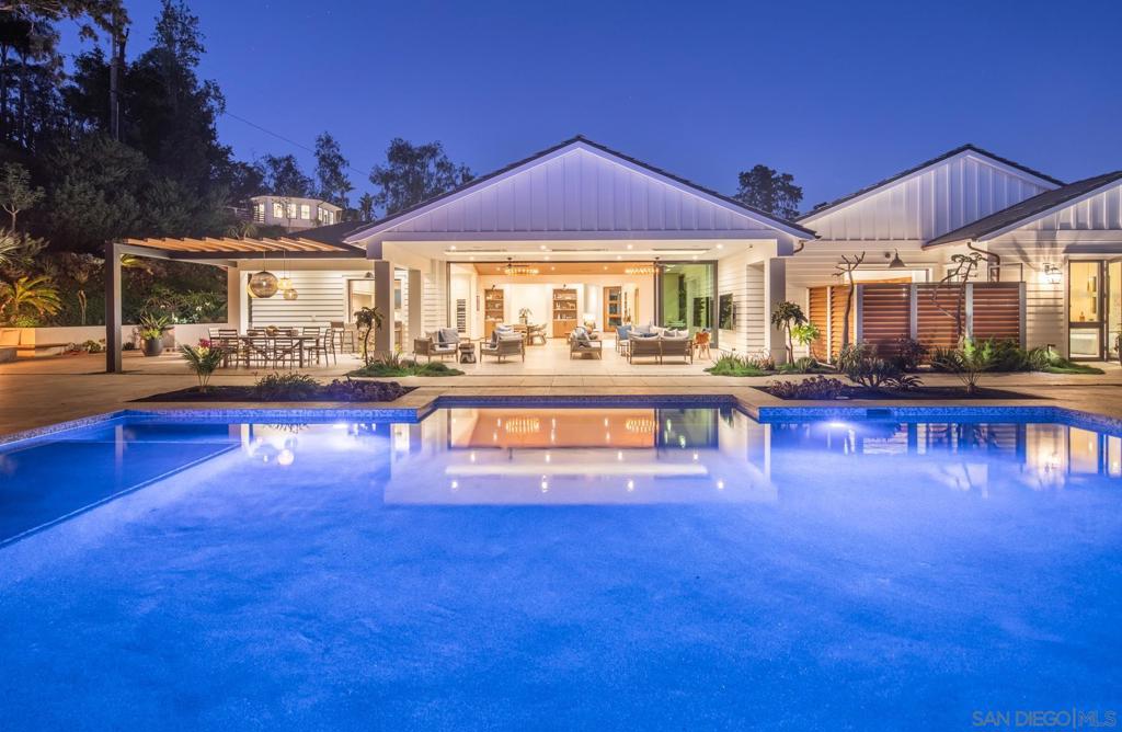 BRAND NEW (2020), stunning, single-level home is situated on a 1-acre lot at the end of a private lane. The 4,850 sf main residence offers 5 bedrooms, 6.5 bathrooms, 10-foot ceilings, custom millwork, gorgeous French Oak floors throughout and a 4-car garage. The property includes an elevated, 1 bed/1 bath detached guest house with 180-degree views and private entry. Enjoy exceptional indoor/outdoor living year-round with more than 800 sf of covered outdoor living space. Perfectly move-in ready. Equipment: Dryer,Pool/Spa/Equipment, Range/Oven, Washer Sewer: Septic Installed Topography: LL