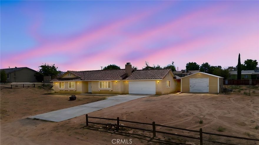Beautifully Updated Home on Spacious Lot in Central Hesperia!



Welcome to 18125 Hackberry St – a nicely updated 3-bedroom, 2-bathroom home that blends comfort, function, and convenience. Inside, you’ll find tasteful upgrades throughout, including an inviting kitchen that’s been modernized to meet today’s lifestyle.



Adding even more space, this home features a 350 sq. ft. bonus/game room attached to the back of the garage – perfect for entertaining, hobbies, or a playroom.



As another bonus you get, a clean, detached garage/workshop with roll-up door and electricity offers the ideal setup for projects, storage, or extra parking.



Sitting on nearly three-quarters of an acre, the property provides plenty of room to spread out. Its location near “I” Avenue gives you a central spot for quick access to shopping, dining, schools, and the I-15 freeway – making it easy to get anywhere in the High Desert.



This is a move-in ready home with all the space and amenities you’ve been searching for – both inside and out!