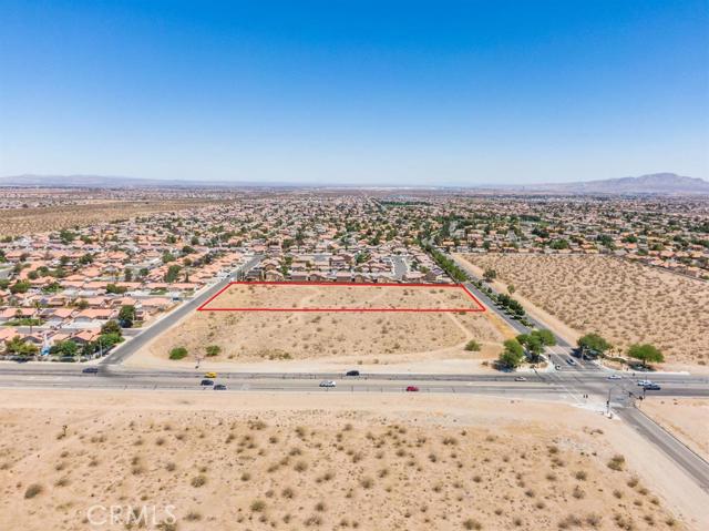 Prime signalized corner perfectly poised for future commercial development. Over six-hundred (600') linear feet of frontage along heavily traveled Bear Valley Road - the main arterial roadway in the entire High Desert Region. This is the only remaining undeveloped signalized corner along Bear Valley Road between Interstate 15 and Highway 395. The northwest corner of Bear Valley Rd and Eagle Ranch Parkway offers two (2) contiguous parcels of commercially zoned (C2-T) vacant land totaling jointly 8.06 total acres. This offering is all or part - ownership will consider selling each parcel individually or together. The brunt of future residential development is slated to take place west of Highway 395 toward the vast expanse of open land there, commuters utilizing Bear Valley Rd to access Interstate 15 will funnel past this location in droves. This site lies in the logical path of growth for the City of Victorville 2.4 miles west of Interstate 15 and just one half mile east of Highway 395. The frontage parcel of 3.61ac (APN 3134-441-01) is offered at $14.50 per sqft or $2,282.600 while the rear parcel (APN 3134-441-02) is offered at $7.50 per sqft or $1,453,800. Total for both parcels is $3,736,400 / $10.64 per sqft.