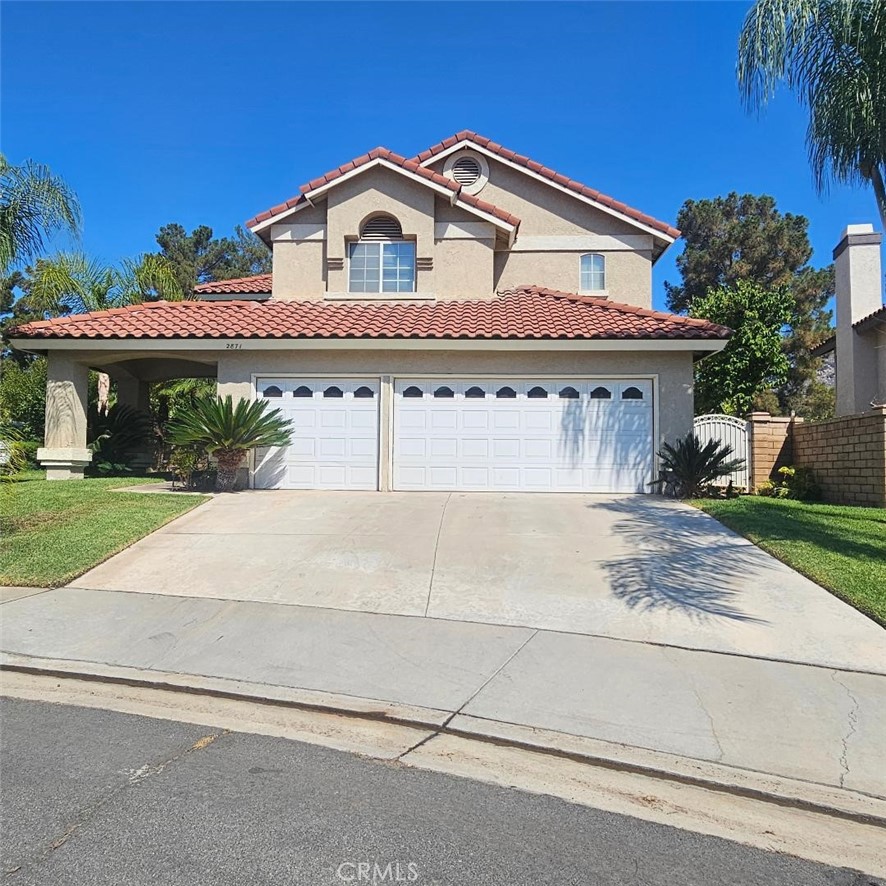 Two Story Corona home that features 4 bedrooms, 3 bathrooms. 1 bedroom and 1 full bathroom downstairs. Formal living and dining room. Spacious kitchen with breakfast bar, eating area and a walk-in pantry with ample amount of storage. Family room with wet bar and fireplace. Oversized primary suite with sitting area, built in fireplace, and balcony. Primary bathroom with soaking tub, walk-in shower and large walk-in closet. Bedrooms upstairs have a jack & Jill Bathroom. Hallway upstairs features cabinets with storage. Laundry room with sink. Mature landscaping in front and backyard. Great curb appeal. 3 car garage with direct access. Close to 91 freeway, shopping centers, & restaurants.