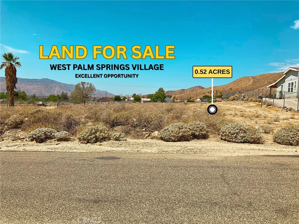Seller Financing available - seller open to offers. Escape to your own private half-acre desert oasis just minutes from Palm Springs! This flat, private lot with stunning mountain views is perfect for building a home, vacation rental, or cozy vacation retreat where friends and family can escape and unwind. Offering extra privacy with no homes directly across the street, this half-acre parcel is only 10 minutes from popular spots like Morongo Casino Resort and Spa, Cabazon Premium Outlets, and the Palm Springs Visitor Center. Water and power lines run along the street - saving you the cost of extending main lines to the area. You’ll be close to schools, grocery stores, and cozy coffee shops just a short drive away. With demand rising for land near Palm Springs, this is a rare chance to invest in a peaceful desert community with plenty of growth potential. Located in the scenic Whitewater area- home to the famous San Gorgonio Pass Wind Farm, this property offers a prime opportunity to build your dream home in one of Southern California’s hottest real estate markets. APN: 523-113-006. Address is not a real address and is for marketing purposes only. GPS: 33.93775, -116.72036