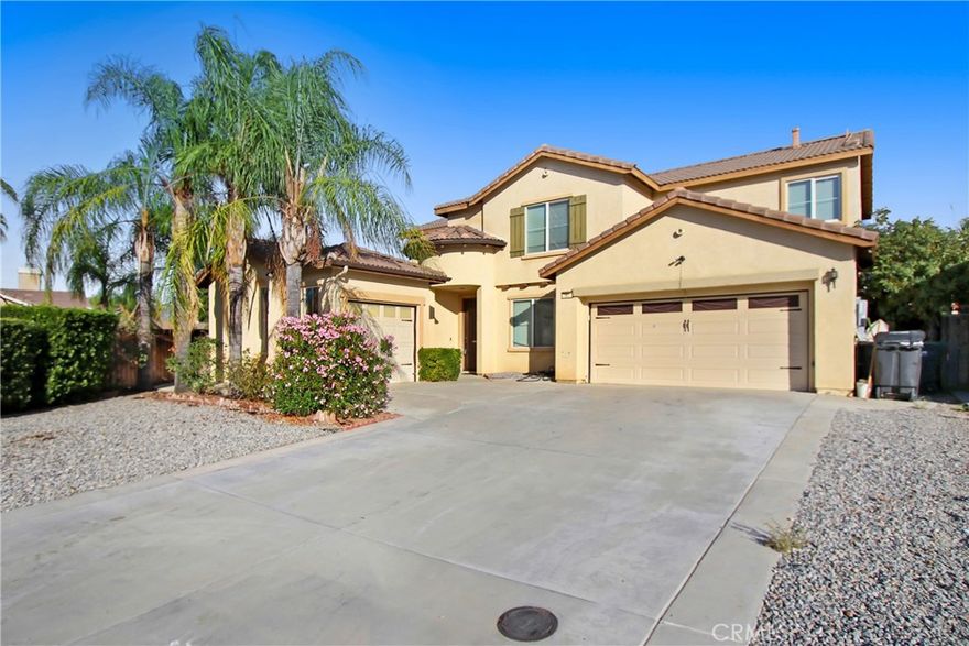 Spacious 5-Bedroom Home with Paid-Off Solar in San Jacinto! 







Welcome to 1803 Corova Ct, a beautifully maintained 5-bedroom, 3-bathroom home offering 2,541 sq. ft. of living space on one of the largest lots in the neighborhood (9,583 sq. ft.)! Nestled in a quiet cul-de-sac, this residence combines comfort, functionality, and energy efficiency with paid-off solar panels and a thoughtful floor plan.







Step inside to find tile flooring throughout the downstairs, an inviting living area, and a full bedroom and bath on the main level—perfect for guests or multi-generational living. The main floor also features a versatile den that can serve as a home office, playroom, or additional lounge space. Upstairs, you’ll discover a spacious loft along with the remaining bedrooms, all enhanced with laminate flooring for easy care.







The kitchen boasts granite countertops and flows seamlessly into the dining and living spaces, creating the ideal setting for entertaining. Outside, enjoy a covered patio, mature fruit trees, and plenty of room for outdoor gatherings, gardening, or future customization.







Additional highlights include a 3-car garage, ample storage, and a prime location near schools, parks, shopping, and more.







Don’t miss this opportunity to own a move-in ready home on a rare oversized lot in San Jacinto!