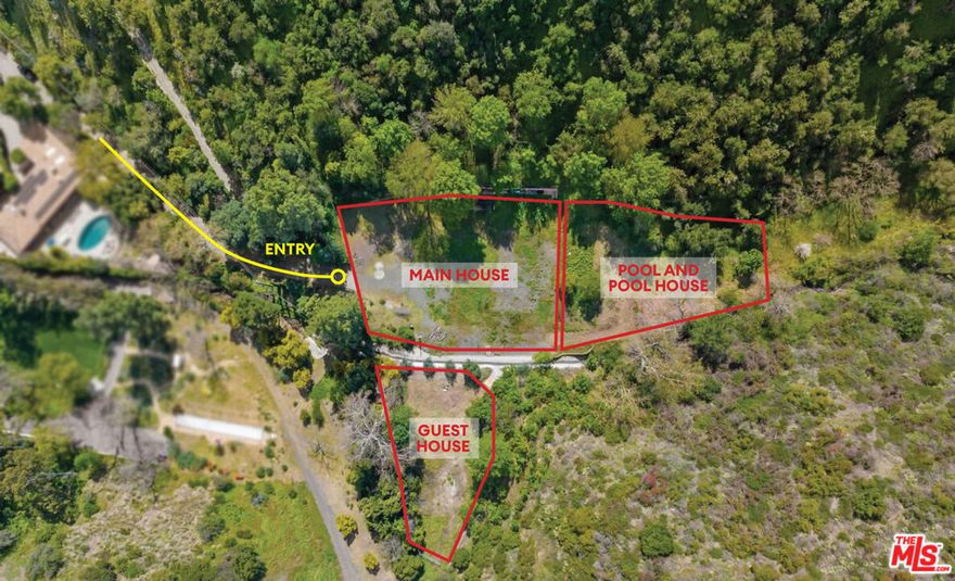 ATTN: DEVELOPERS! LARGEST DEVELOPMENT SITE AVAILABLE IN BRENTWOOD! 7+ ACRES with 3 FLAT PADS for main house, guest house, pool, pool house, gym, pickleball court, putting green, sauna/cold plunge, etc., with an estimated 57,903 SQFT of building potential! NO PLANS OR PERMITS HAVE BEEN FINALIZED therefore a buyer can create the estate of their dreams. Planning / permitting underway with Marmol Radziner (see renderings - seller has spent $800,000+ with Marmol to date.) EXQUISITE NATURAL LANDSCAPE IN TOTAL PRIVACY amidst the backdrop of the Santa Monica mountains where you find tranquility and solitude wrapped in nature. Extremely RARE DEVELOPMENT OPPORTUNITY to acquire ultra-private, park-like grounds in Brentwood. Mandeville Canyon is one of most beautiful and accessible environments for those who want picturesque beauty, a sense of solitude and the experience of nature all just a few minutes from shopping and restaurants.