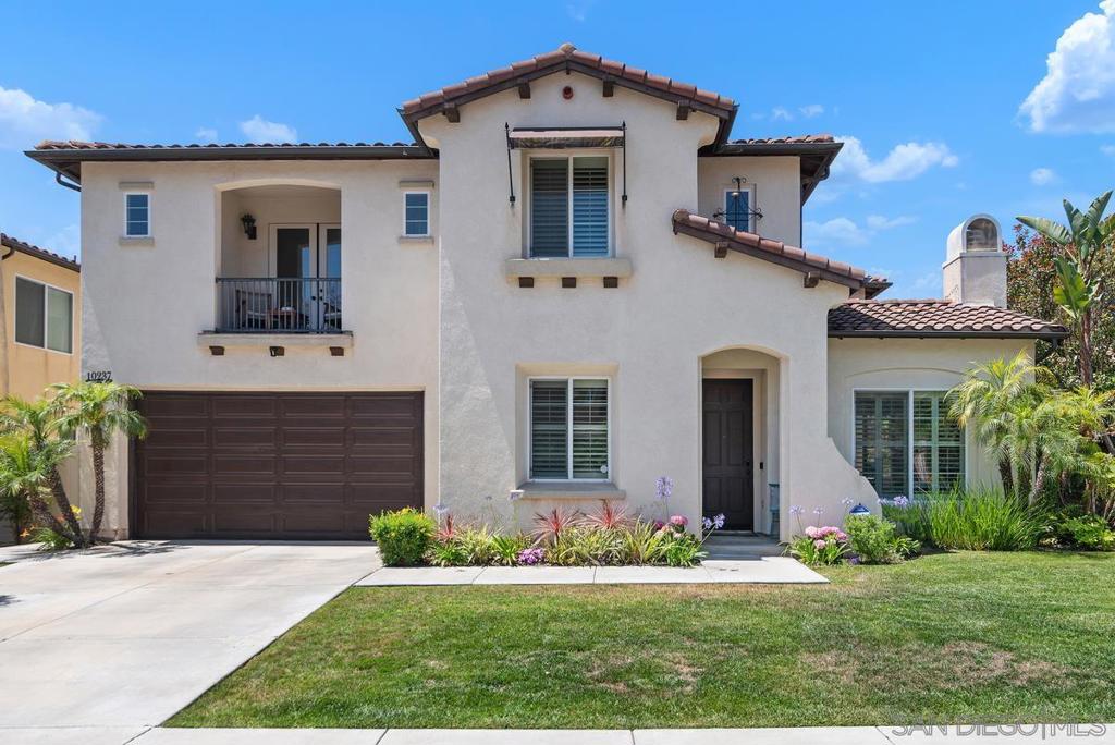 Welcome to your dream home in the heart of 4S Ranch—one of San Diego’s most sought-after communities! This stunning residence combines elegance, comfort, and functionality with a spacious, light-filled open floor plan designed for modern living. The inviting family room features a cozy fireplace, perfect for relaxing evenings, while the gourmet kitchen will delight any chef with its 6-burner gas range, double ovens, granite countertops, and oversized pantry. See supplement for additional upgrades. A conveniently located first-floor bedroom with an en-suite bath is ideal for guests or multigenerational living. Upstairs, escape to the luxurious primary suite—your personal retreat—complete with a private sitting area, gas fireplace, dual walk-in closets, and a spa-inspired en-suite bathroom. Three additional generously sized bedrooms include a Jack-and-Jill setup and a private en-suite with its own balcony access. The spacious upstairs laundry room offers plenty of storage and a utility sink for added convenience. Enjoy year-round comfort with fully paid solar and energy-efficient air conditioning. Step outside and experience everything 4S Ranch has to offer—top-rated Poway Unified schools, parks, scenic walking trails, and the family-friendly Pioneer Park water park just a short stroll away. You’ll also love the close proximity to shopping, dining, and major freeways. Don’t miss this rare opportunity to own a beautifully upgraded home in one of North County’s premier neighborhoods!