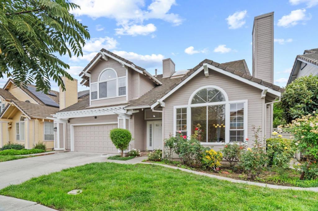 Nestled near the San Jose Municipal Golf Course and Townsend Park with tennis courts, this luxury executive home sits on a quiet, tree-lined street in the desirable Townsend neighborhood. Filled with natural light and soaring vaulted ceilings, it features four spacious bedrooms, including one on the main floor ideal for guests or extended family. The oversized primary suite offers a private retreat with walk-in closets and a spa-like bath, while a comfortable Jack-and-Jill suite sits conveniently nearby. The gourmet kitchen impresses with quartz countertops, stainless steel appliances, a gas cooktop, and a sleek retractable space-saving downdraft hood. Bright and airy living and dining areas flow seamlessly into the spacious family room, opening to a beautifully landscaped backyard. Enjoy mature fruit treesorange, kumquat, pomegranate, lemon, loquat and grapealongside blooming roses, lavender, colorful plants, and lush lawns that create a serene, resort-like ambiance. Thoughtful upgrades include elegant flooring, designer paint, and new LED lighting. Ideally located near Costco, Ranch 99, parks, schools (including Challenger), and major tech campuses, with easy access to HWY 880/101/680, VTA, and BARTa true gem in prime Berryessa.