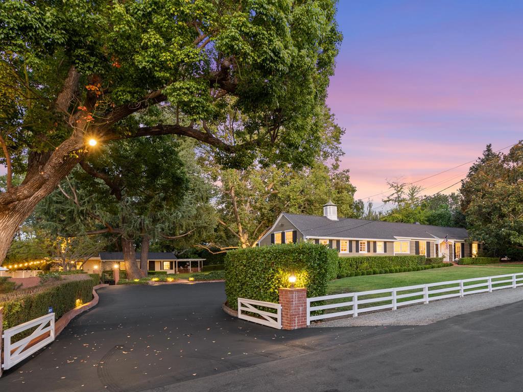 Beyond words! Must see! Extraordinary chic Carmel style ranch home in Saratoga's most premier neighborhood, on well over nearly flat acre of usable land. Entertainers' dream setting with soaring trees, orchards, ample space, and privacy, make this the most livable sanctuary. Stunning views of the lush Saratoga and Monte Sereno mountainside and surrounded by multi million dollar estates, offers endless possibilities for the next legacy of this unique home. Within close proximity to award winning Saratoga Schools, Downtown Saratoga & Los Gatos, and all one could possibly desire on the west side of Silicon Valley. Idyllic pool side setting makes one want to sit and stay a while and just relax. The Main House is 2815 SF and the Guest House 770 SF. Build your dreams here, add on to existing, or add an ADU. Ideal setting for a combined living experience. We are excited for you to experience this sensational home. --