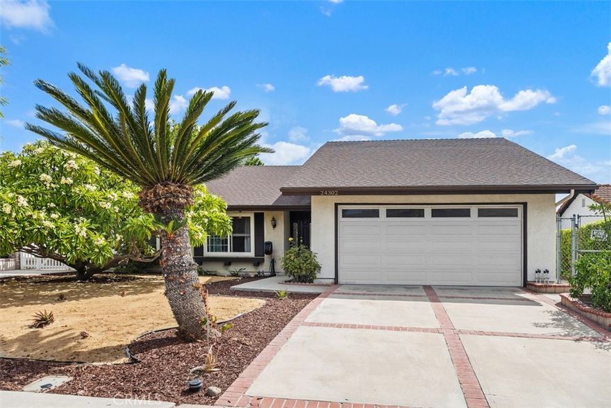 Beautifully updated turnkey single level home in sought after El Dorado neighborhood! Gorgeous plumeria tree and palm tree make this home stand out from the moment you see it.  A custom wood door with glass inlay entry leads you into the great room with brand new tile flooring, neutral paint palette, high ceilings, and plenty of natural light. The beautiful large living room features recessed lighting and is completely open to the kitchen and dining room.  Updated kitchen features quartz countertops, island with all-in-one sink, warm gray wood tone lower cabinets & white upper cabinets, large pull out drawers to fit pots & pans, gas cooktop, stainless steel appliances, custom light fixtures, and space for bar stools. Kitchen is open to the living room and has views to the backyard.  Dining room features custom light fixture and is open to the Kitchen and Living room, creating that true great room feel.  The hallway leads to three bedrooms including the primary suite with it’s own separate full bathroom. The hallway bathroom has been completely updated and features large wood vanity with white stone countertop, walk in shower with custom tile flooring and surround. Spacious backyard has gorgeous panoramic mountain, park, and greenbelt views! Backyard also features drought-tolerant plants, low-maintenance landscaping, and built-in BBQ.  The attached two car garage has plenty of storage and cabinets.   Great location within walking distance to Montevideo Elementary school, El Dorado park, and local shopping centers.  Rent includes all appliances, gardener, and utilities (included utilities subject to caps which will be specified in the lease). This home is a must see!