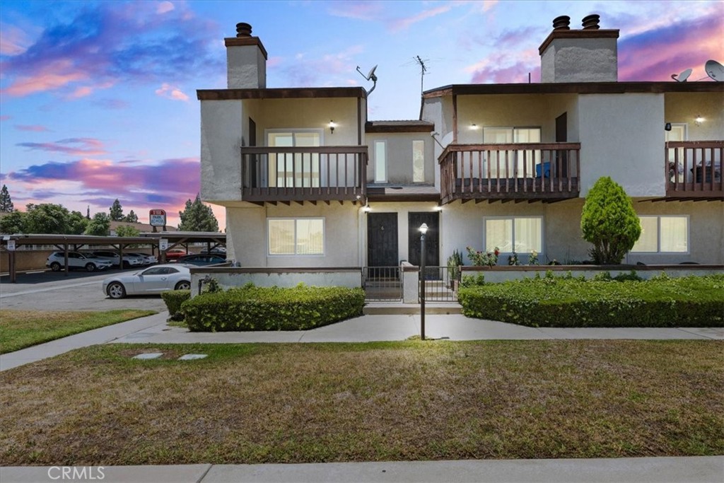 Welcome to this beautiful 2-Story End-Unit Condo in a desired area of Fontana!
2 bedroom 2 bathroom corner unit with plenty of natural light featuring new carpet, new dual-pane energy efficient windows, new roof, and newer A/C unit. Step inside via the spacious living room with fireplace and large windows. Upstairs, the large primary bedroom offers a private balcony, ideal for relaxing or enjoying the sunrise. Bathroom features a stylish quartz look walk-in shower. Enjoy front and back patios, a storage shed, plenty of storage space and in-unit laundry area. Community Security surveillance system for added peace of mind. Located in the Downtown area of fontana near Kaiser Hospital, Animal Hospital, Veterans Park and convenient access to schools, shopping, and freeways. Low taxes. HOA covers insurance, water, trash, and sewer. Perfect for first time buyers or Investors. Contact me now for more information.