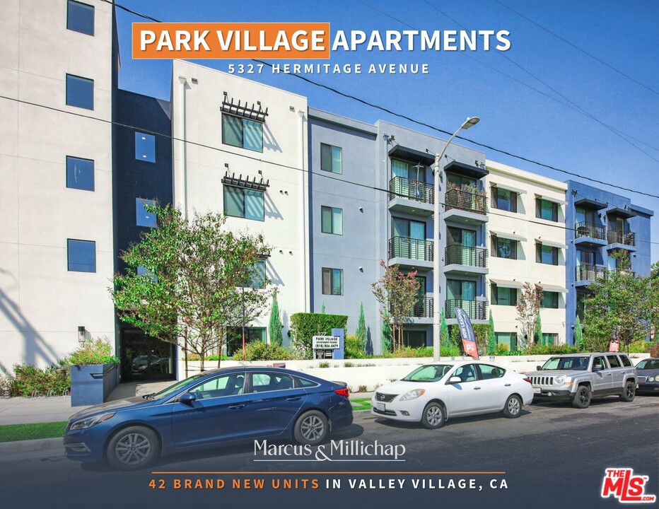We are pleased to present 5327 Hermitage Avenue located in the highly desirable Valley Village submarket of the San Fernando Valley. Built in 2018 and comprised of 42 luxury units consisting of One, two- and three-bedroom spacious units. This beautiful asset is fantastic opportunity for an investor to acquire a turn-key property with strong rents while having room to grow. 5327 Hermitage is currently subject to Los Angeles City Rent Control. 5327 Hermitage Avenue is beautiful building with several fantastic amenities including a very spacious gym, in-unit Washer and Dryers, 27storage units (that are being rented for extra income) and Gated subterranean parking (76 Spaces). Access into the building is controlled with a security keypad, and several common area security cameras. Additionally, the building has been plumbed for individual water meters for each unit (see listing agents for details.)