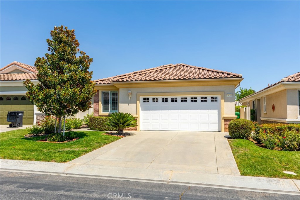 This Charming 2-bed 2-bath single story home, situated within the peaceful 55+ Solera gated community in Beaumont, renowned for its Resort style amenities, making active living easy and socializing a delight. The home has a well-appointed floor plan with approximately 1392 sq ft on a spacious 5227 sq ft lot. The kitchen has been upgraded with newer white cabinets, pullout and self-closing drawers. Newer floors are found in the master bedroom and a newer vanity with marble counters in the master bath. Enjoy community amenities that inspire an active lifestyle, including pickleball, pool, fitness and social clubs. Great shopping, casinos and night life is only a short 30 minute drive to Palm Springs.