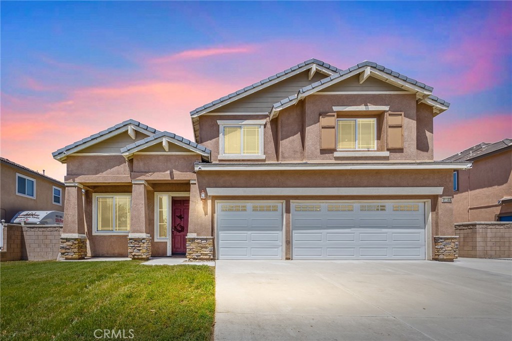 Welcome Home to this well designed Lennar home. Centrally located in Menifee with easy access to both the 15 & 215 freeways. You've been patient and this exceptionally priced home is here to check all of your dream home boxes! Large lot, 3 car garage, gated RV Parking, 18 owned solar panels with battery storage, EV Charging, and a water softner system. The home provides 5 large bedrooms upstairs (5th bedroom is a double sized loft/bedroom option which would make a GREAT game room, huge home office area, or could easily become a 6th bedroom) formal living and dining room, family room with a fireplace, high ceilings, tons of storage cabinets throughout, walk-in panty and central island in the kitchen. This home truly offers it all. You're within walking/biking distance to pretty much all that Menifee has to offer! You can't find a better priced home in today's market that offers all the features and upgrades that this home offers! Come see your dream home in person today!