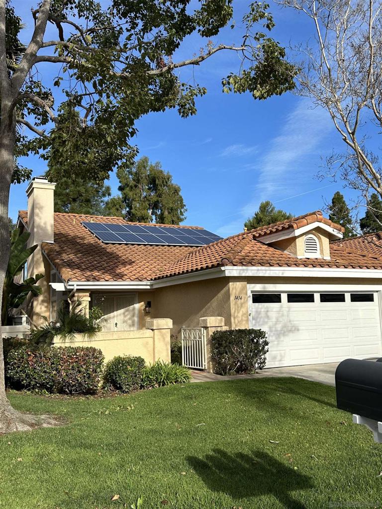 Listed from $925K-$950K. Stunning single-family home nestled in the picturesque community of Lido at Shadowridge in Vista, CA. This beautifully designed detached 2 story home offers 1,886 square feet of living space, boasting 3 spacious bedrooms, 2.5 bathrooms on an almost 5,000sqft lot with a direct access 2 car garage on a cul-de-sac. Upon entering the courtyard, you are greeted by double door entry that leads you into soaring vaulted ceilings in the spacious living & dining room with abundant windows that allow the natural light to filter in thru the brand new dual pane windows, fresh interior paint, fireplace with stone surround, & travertine stone floors.The home features an updated kitchen equipped with stainless steel appliances, a new gas stove, new dishwasher, & the fridge is included. The granite kitchen counters, stone backsplash, & large window ensures a bright & functional culinary space. Just off the kitchen there is a large family room with vaulted ceilings, recessed lighting and a wall of windows to enjoy easy access into the backyard to blend indoor/outdoor living soaking in year round mild climate for outdoor dining or gardening. Relax in the main floor primary suite with vaulted ceilings, a wall of windows, slider leading into the backyard, & dual closets. Complete with an ensuite bathroom that features a double sink vanity, remodeled travertine separate shower, & luxurious stone surround soaking tub to relax & unwind. Additional features include carpet in bedrooms (2022), central heating (2013) & air conditioning (2022) provide year-round comfort. Laundry room includes the washer/dryer. Tankless water heater (2022) Leased Solar (2015) with SunNova helps keep energy cost affordable on net metering 2.0. with a payment of $157/month. See solar lease & Lido CC&R's in Docs. Outside, enjoy the private yard and garden with newer vinyl fencing to entertain on the patio surrounded by a low maintenance back yard with several avocado trees. Amenities at Lido include front yard maintenance, having access to 2 community pool & hot tub areas for leisure and relaxation. Close proximity to Shadowridge Golf Club provides options to enjoy amenities including a gym, club, events & fine dining. This home is a harmonious blend of comfort and style, ready to welcome new owners to enjoy its many amenities, local parks like Buena Vista park, trails, shops, & easy access to transit. Just south of 78 Fwy just off of S Melrose this central N County location makes it an easy drive to surrounding communities of Carlsbad, Ocean Hills, SoCal beaches, Legoland, Palomar Airport, The Wave Waterpark, and more. Don’t miss an opportunity to own a piece of Vista living at its finest. FHA/VA OK