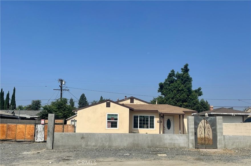 BEST VALUE HOME IN ONTARIO. Diamond in the ruff. This two bedroom, one bathroom, with separate garage and small shed would be great starter home. Home sits ON 7260 SQFT LOT. Plenty of room for expansion. The detached covered garage MAYBE converted into an ADU. The side has plenty of room for RV parking. Near freeways, shopping areas, restaurants, main streets and more. Great Investment Property too. Don't let this opportunity slip away! Sold As-Is.