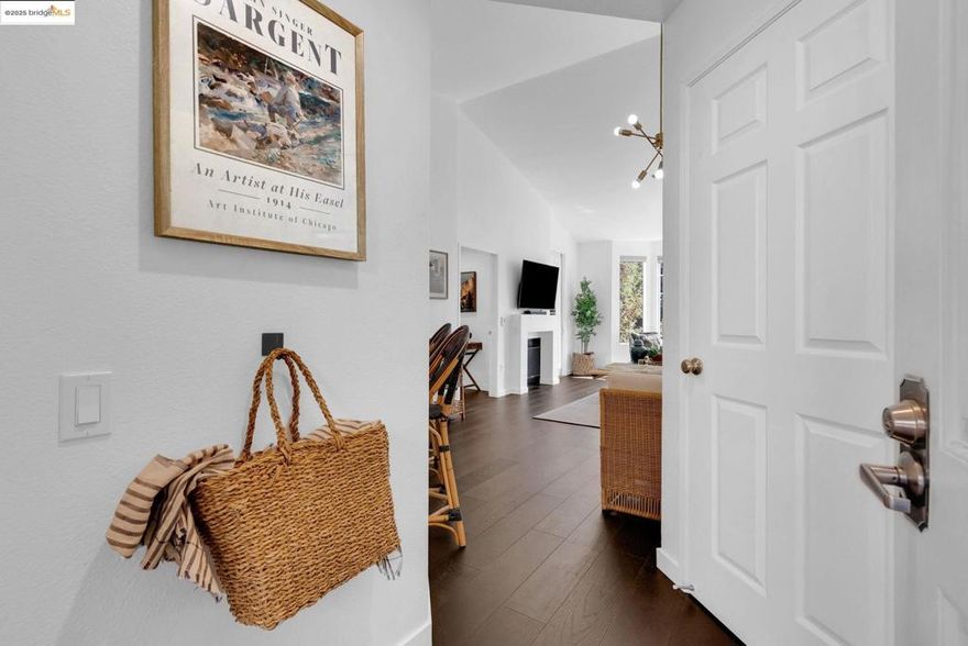 Step inside this beautifully updated 1-bedroom, 1-bath home in the desirable Parkwoods community and immediately feel the openness of vaulted ceilings and walls of natural light. The spacious living area flows to a private balcony—ideal for morning coffee or evening relaxation. The bedroom offers a quiet retreat with double windows that frame the greenery outside, adding both light and privacy. Upgraded flooring runs throughout, while the kitchen features granite countertops and the bathroom is finished with elegant stone flooring. The home also includes the rare convenience of an EV charger in the garage. Parkwoods offers gated entry, a pool, spa, fitness center, and clubhouse, all with easy access to Rockridge, Montclair, BART, and major freeways—making this home both serene and highly connected.